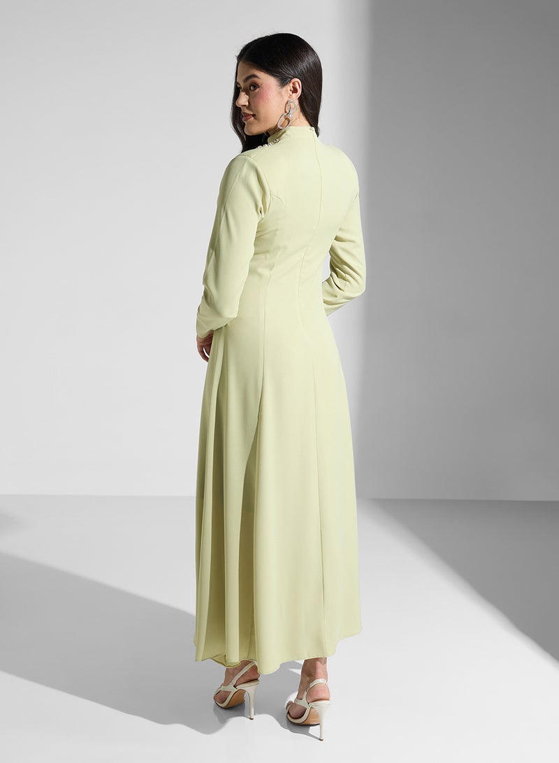 Akadia Fashion Beaded chiffon kaftan - Image 2