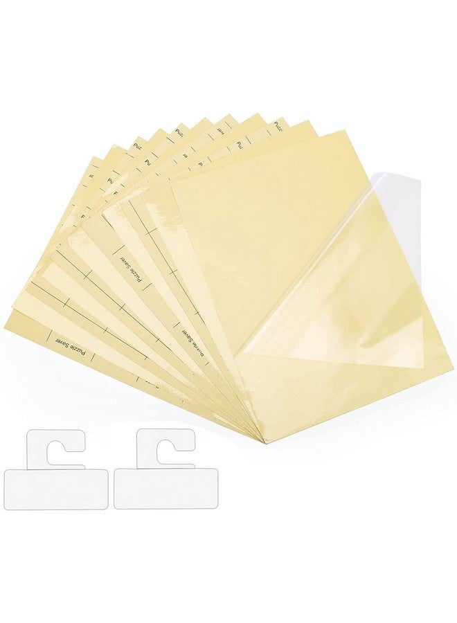Hoedia Jigsaw Puzzle Saver Peel Stick Glue Mat Sticks Sheets Clear 15 Sheets For 2000 Pieces Large Puzzle Framing With Strong Adhesive Paper Frame Table Clear With Hanging Tabs For Kids Adult  - Image 1