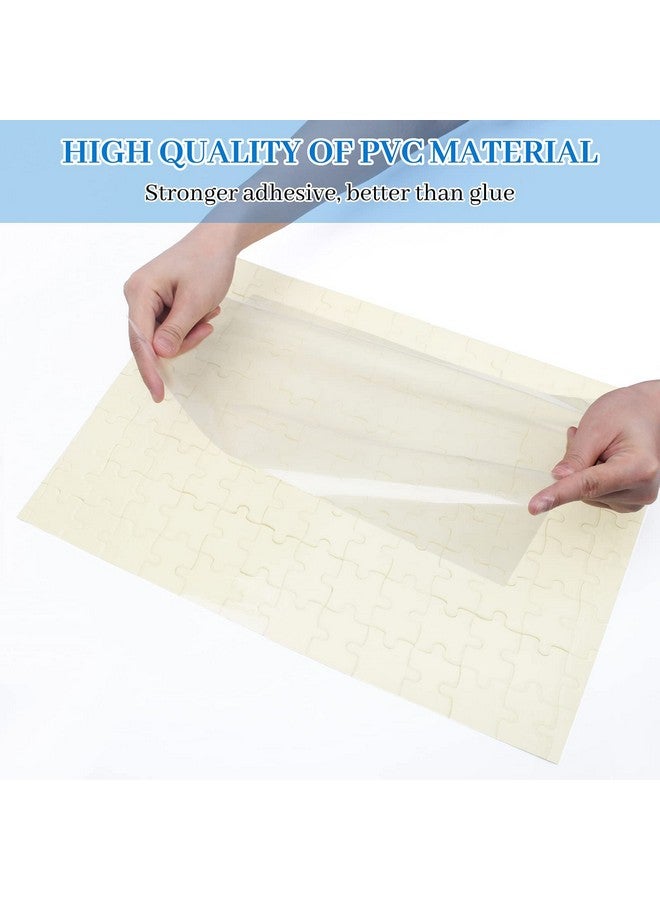 Hoedia Jigsaw Puzzle Saver Peel Stick Glue Mat Sticks Sheets Clear 15 Sheets For 2000 Pieces Large Puzzle Framing With Strong Adhesive Paper Frame Table Clear With Hanging Tabs For Kids Adult  - Image 3