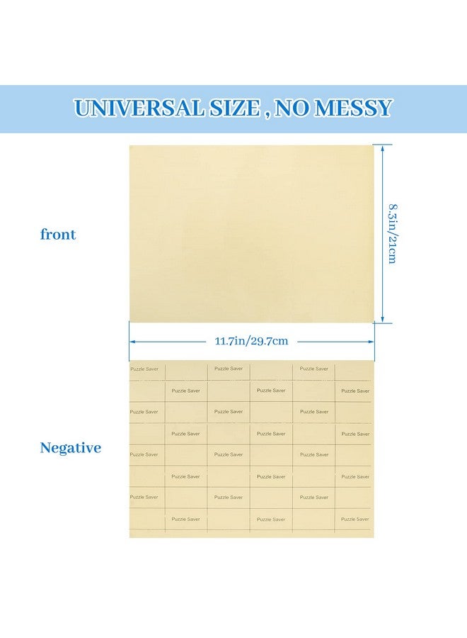 Hoedia Jigsaw Puzzle Saver Peel Stick Glue Mat Sticks Sheets Clear 15 Sheets For 2000 Pieces Large Puzzle Framing With Strong Adhesive Paper Frame Table Clear With Hanging Tabs For Kids Adult  - Image 2