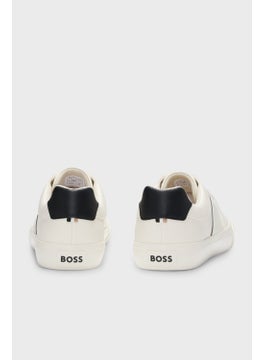 BOSS Logo Leather Sneaker Shoes Men's Shoes 50522833 101  - Image 5