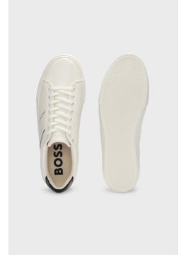 BOSS Logo Leather Sneaker Shoes Men's Shoes 50522833 101  - Image 3