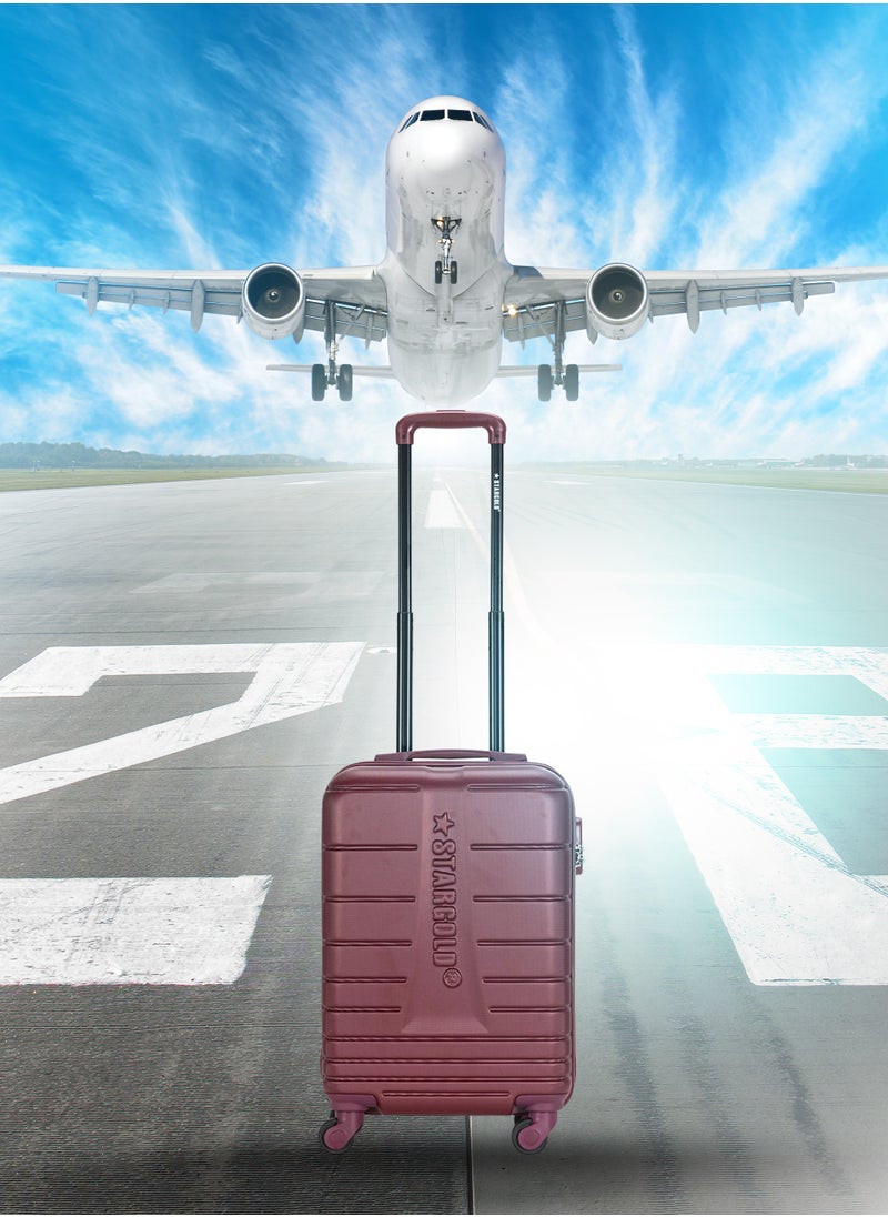 Single Hardside Spinner ABS Trolley Luggage With Number Lock 20 Inches