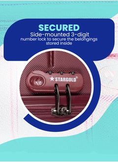 Stargold Single Hardside Spinner ABS Trolley Luggage With Number Lock 20 Inches  - Image 4