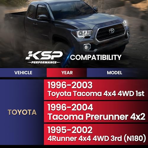 KSP PERFORMANCE KSP Front Upper Control Arms for Toyota Tacoma 4Runner N180 (4x4) 4WD Prerunner (4X2), 2-4" Adjustable Tubular A-Arm Replacement Factory/Stock Suspension Arms After 2-4 inches Lift, 2 PCS Black - Image 2