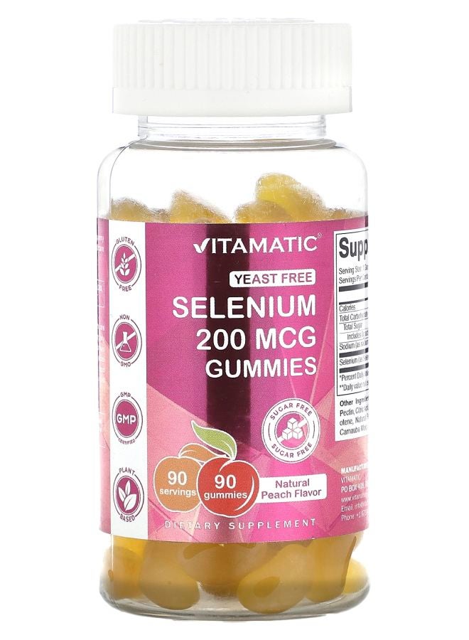Vitamatic Selenium Natural Peach 200 mcg 90 Gummies