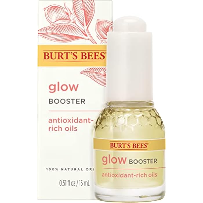Burt's Bees Glow Booster Face Serum with Antioxidant-Rich Oils for Normal and Combination Skin, 0.51 Fluid Ounces - Image 2