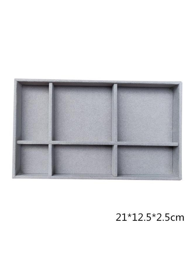 yongsheng 3PCS Drawer Organizer Stackable Jewelry Organizer Trays for Drawer Rings Earrings Necklaces Bracelet Storage Showcase Box(Grey)  - Image 3