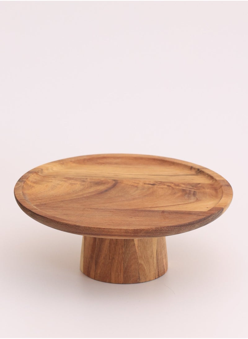 touche déco Acacia Cake Stand 8" - Image 1
