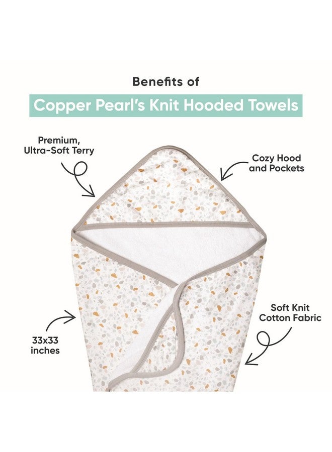 Copper Pearl Hooded Bath Towels Premium Knit/Terry Cloth Baby Towels with Hood, Pockets, and Cool Designs - Great to Gift and Make Bath Time Fun - Baby Bath Towel, Pecan - Image 1