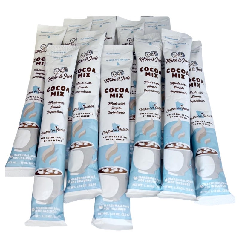 Mike & Jen's Hot Cocoa Mix Single Serve Sticks. 5 Simple Ingredients. 12 Servings - Image 2
