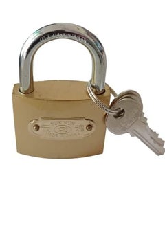 MAXONIC Heavy Duty Security Padlock with 3 Keys Gold Finish Hardened Steel Shackle for Gates Doors and Shutters 38 MM Pack of 2  - Image 5