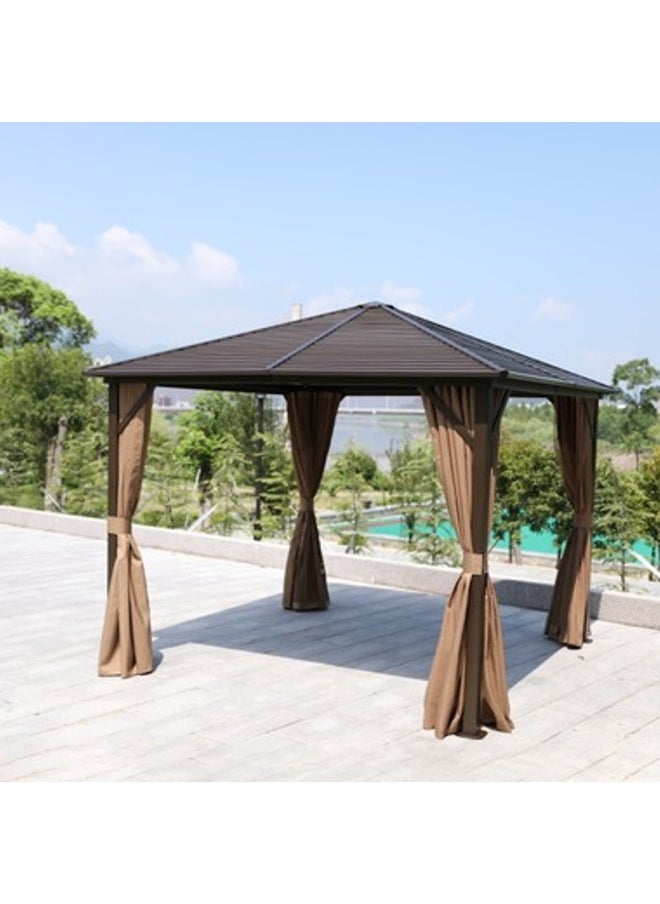 Pan Home Ejanta Gazebo 300X300X270 Cm- Brown  - Image 3