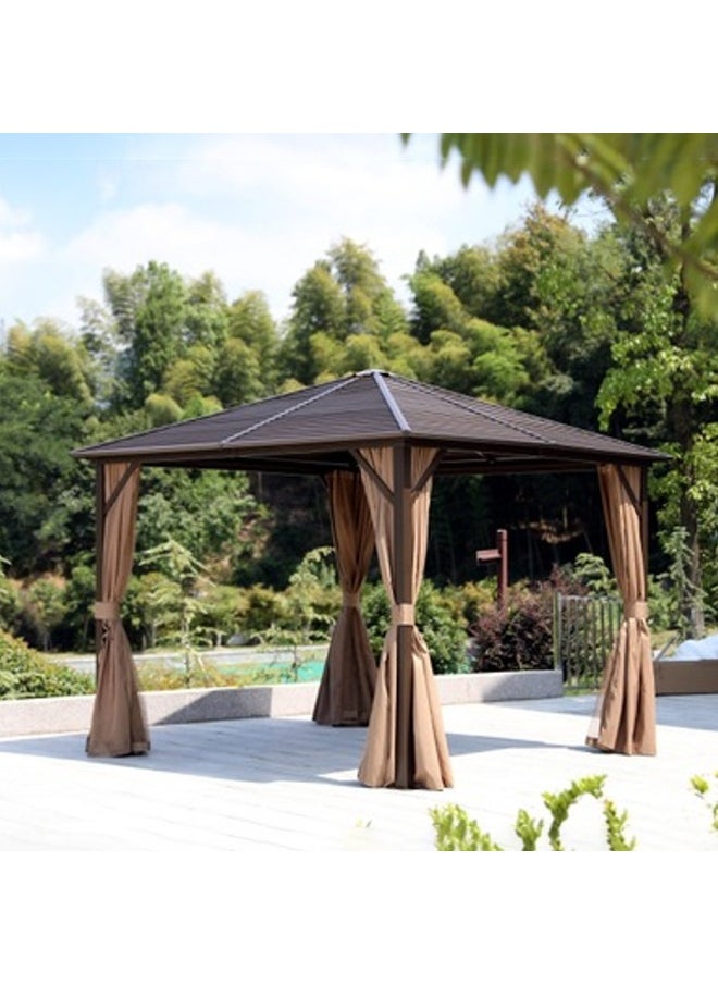 Pan Home Ejanta Gazebo 300X300X270 Cm- Brown  - Image 4