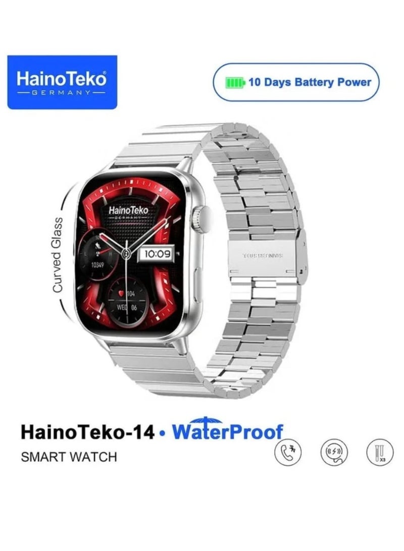 Haino Teko-14 AMOLED Smartwatch for Men & Women – 1.43" HD Display, 10-Day Battery Life, Waterproof Fitness Tracker with 3 Interchangeable Straps & Magnetic Charging Cable - Image 4