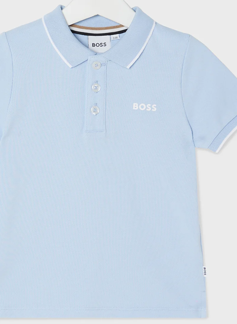 بوس Kids Logo Polo