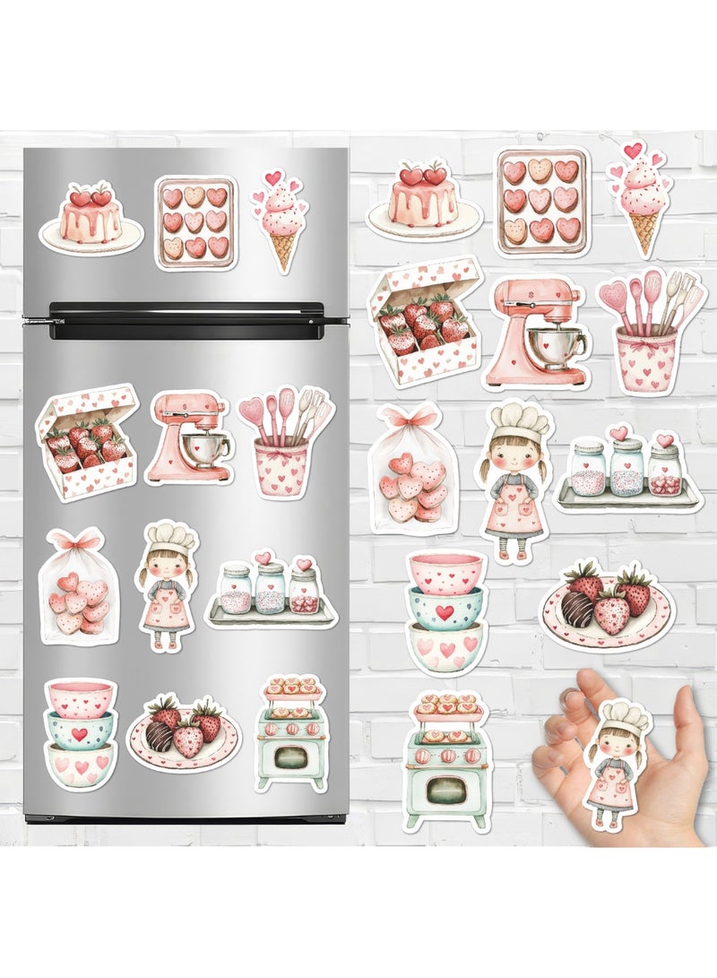 Cookies Bakery Fridge Magnets Set – Cute Bakery-Themed Magnets with Cookies, Pastries & Cozy Bakery Vibe for Refrigerator, Kitchen Decor, Office, 3MM Thickness, Aesthetic Home Decoration - Image 1