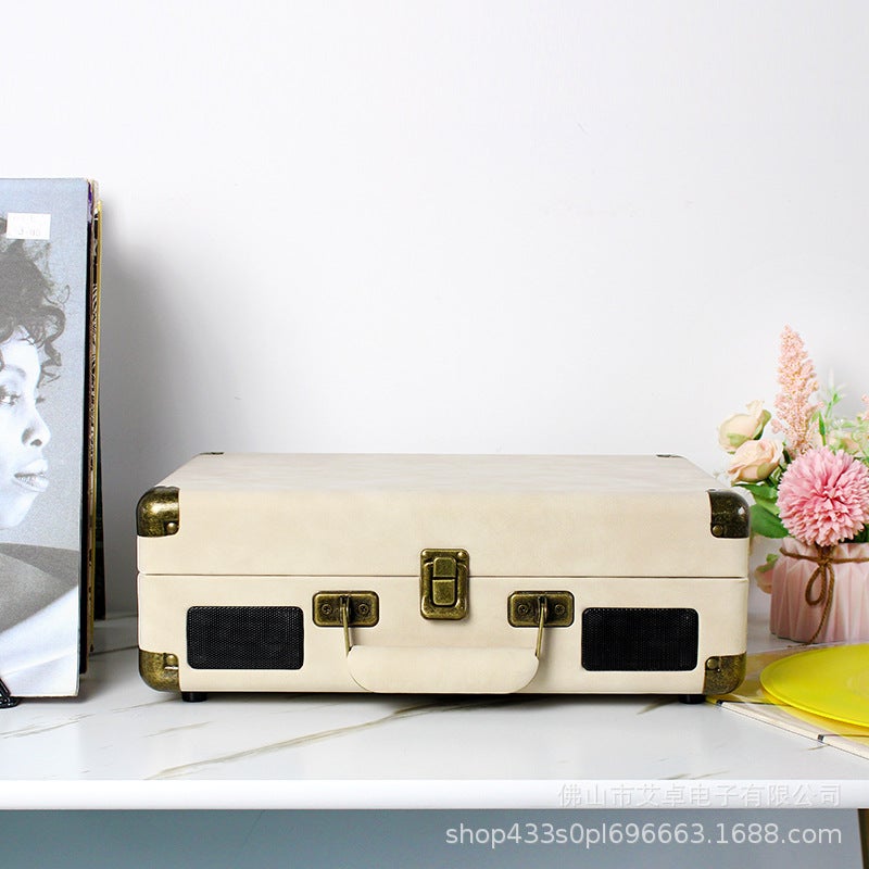 Portable Luggage Vinyl Record Player Retro Vinyl Record Player Gramophone Living Room European Record Player Gift Record Player - Image 2
