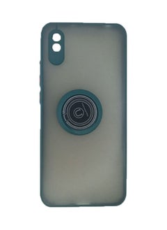 ماركة غير محددة غطاء حماية خلفي مدخن شبه شفاف مع حلقة معدنية لهاتف Xiaomi Redmi 9A أخضر  - Image 2
