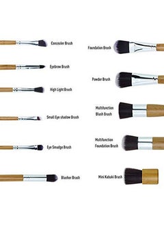 Kylie Kylie Synthetic Bristle Makeup Brushes Brown Pack Of 11 Kylie  - Image 3