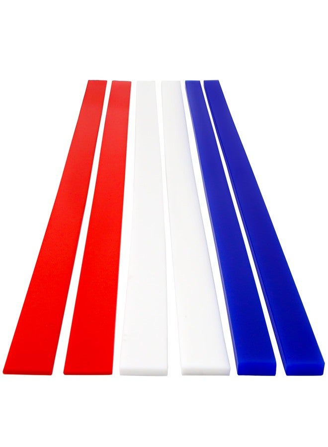 BuleVina Set of 6 Rolling Pin Guides for Dough Thickness, 100% Silicone Pastry Ruler Baking Strip, Cookie Sticks, Guide Leveler, Measuring Size with Food Grade Precision, for Pastry Perfection, Length 19 Inch - Image 1
