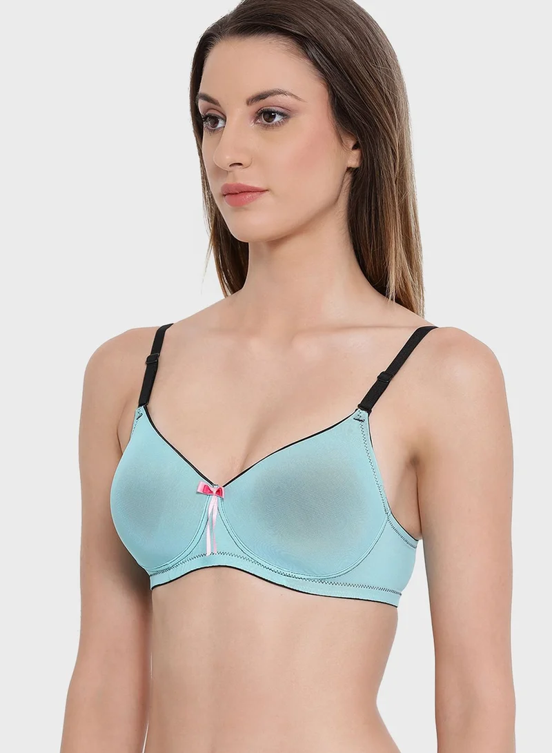 Clovia Knitted Plunge Neck Bra