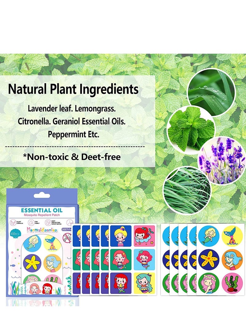 SYOSI Mosquito Repellent Stickers 120 Pcs Natural Patches For Kids And Adults, Deet Free Cartoon For Outdoor Camping Traveling Fishing - Image 2