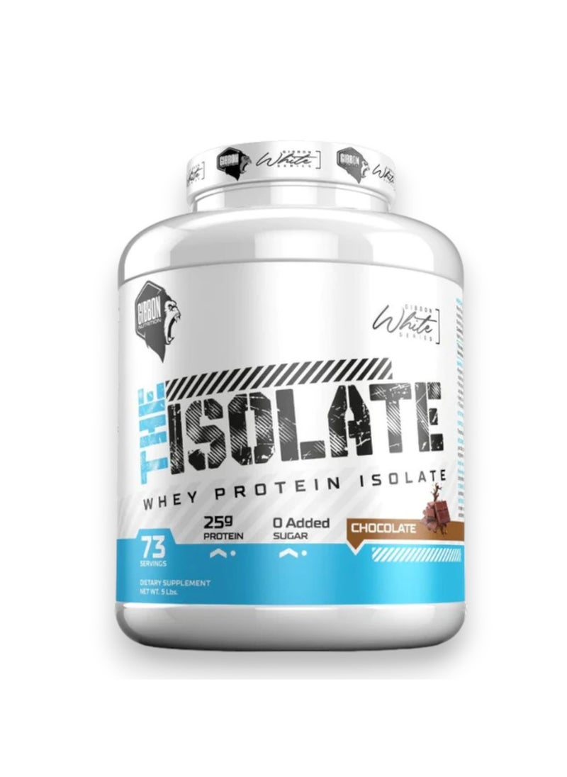 GIBBON Isolate Whey Protein Isolate, Chocolate Flavour, 5 Lb, 73 Servings 