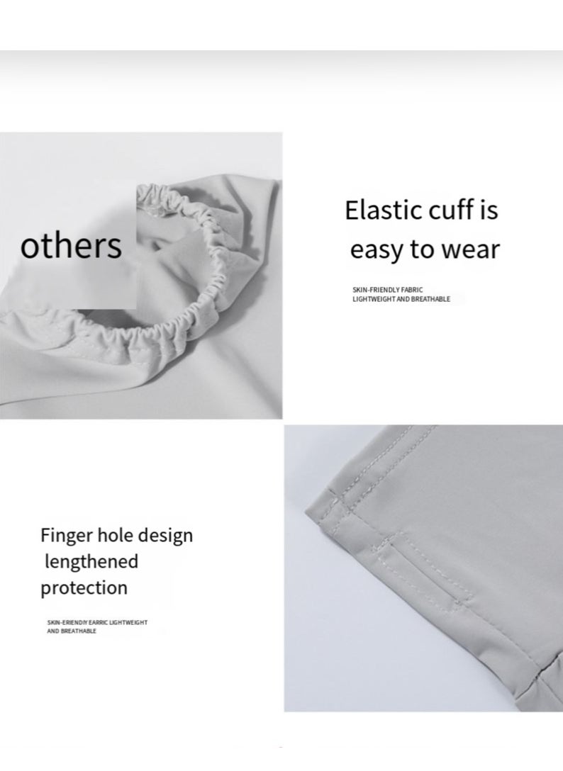 General Ice sleeves for women, sun protection sleeves, ice silk, summer UV protection, outdoor sunshade, loose and breathable, large size sleeves  - Image 2