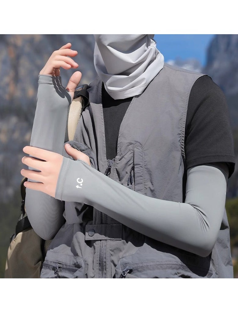 General Ice sleeves for women, sun protection sleeves, ice silk, summer UV protection, outdoor sunshade, loose and breathable, large size sleeves  - Image 1