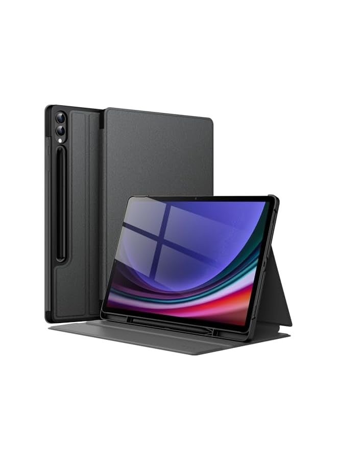 Jetech Case for Galaxy Tab S10 Plus/Tab S9 Plus 12.4-Inch with S Pen Holder, Slim Folio Stand Protective Tablet Cover, Multi-Angle Viewing (Graphite Black) - Image 1