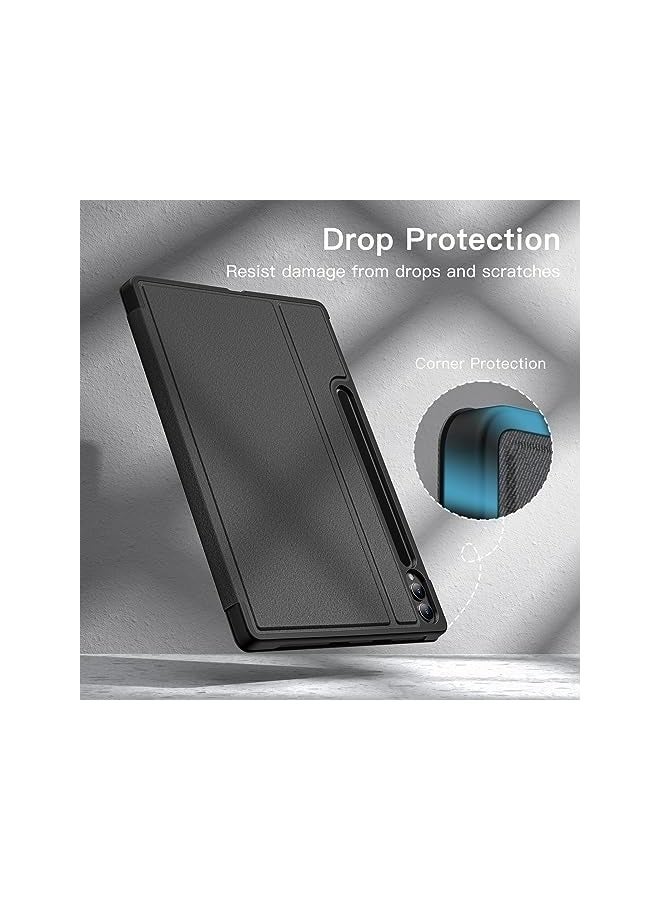 Jetech Case for Galaxy Tab S10 Plus/Tab S9 Plus 12.4-Inch with S Pen Holder, Slim Folio Stand Protective Tablet Cover, Multi-Angle Viewing (Graphite Black) - Image 5