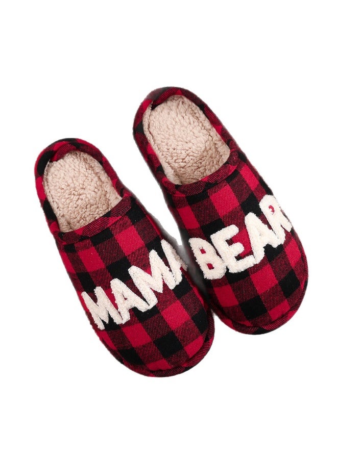 Loquat Home Slippers for Women Men, Winter Plush Slipper with Memory Foam, Fluffy Soft Warm Slip On House Slippers, Anti-Skid Cozy Plush Warm Couple Slippers for Indoor Outdoor Slippers - Image 1