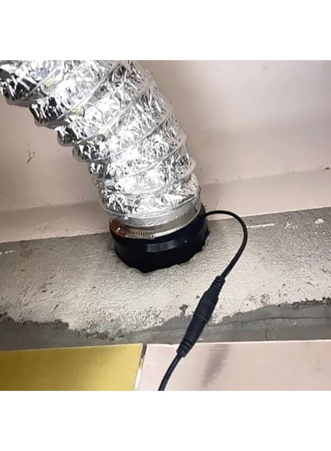 أسود 50 مم 12 فولت 6 واط مروحة عادم مجاري مدمجة هادئة 36 متر مكعب/ساعة تدفق هواء عال 38 ديسيبل ضوضاء منخفضة - Image 4