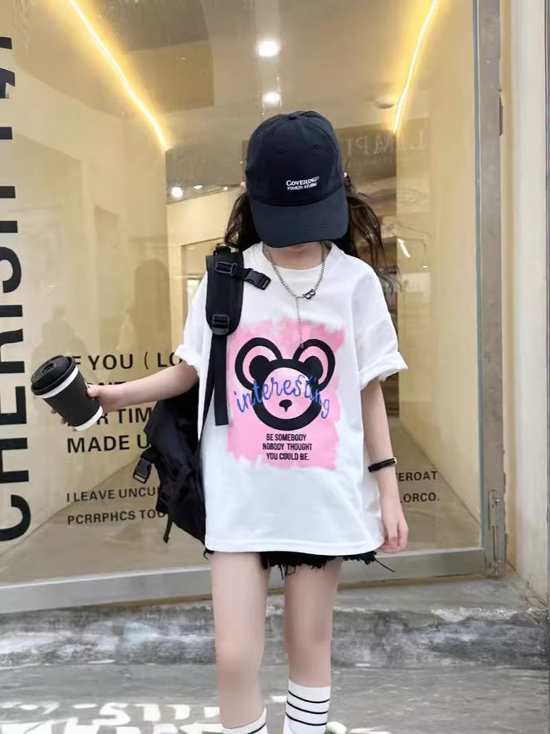 Boys And Girls Short-Sleeved Cotton T-Shirt 2025 Summer Loose Top Mid-Large Children'S Printed Children'S Half-Sleeved T-Shirt - Image 3