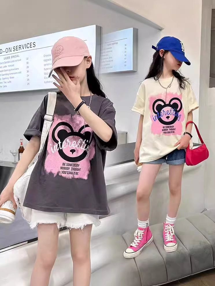 Boys And Girls Short-Sleeved Cotton T-Shirt 2025 Summer Loose Top Mid-Large Children'S Printed Children'S Half-Sleeved T-Shirt - Image 2