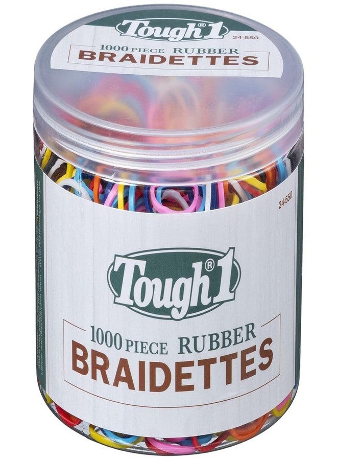 Tough 1 Braidette Rubber Bands 1000 Piece Rainbow - Image 1