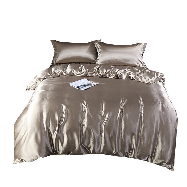 Washed Silk Four-Piece Set Silky Silk Quilt Cover Bed Sheets Ice Silk Bed Sheets 1.8M Bedding Dropshipping - Image 1