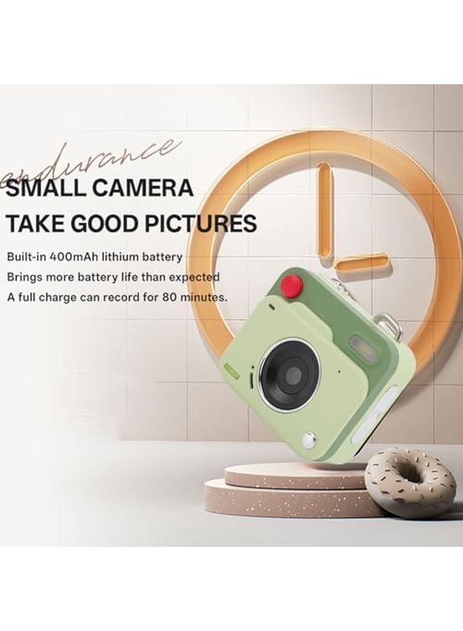 Green Small Digital Camera 1080p 48mp Point Shoot OTG Real Time Sharing Auto Cycle Recording - Image 4