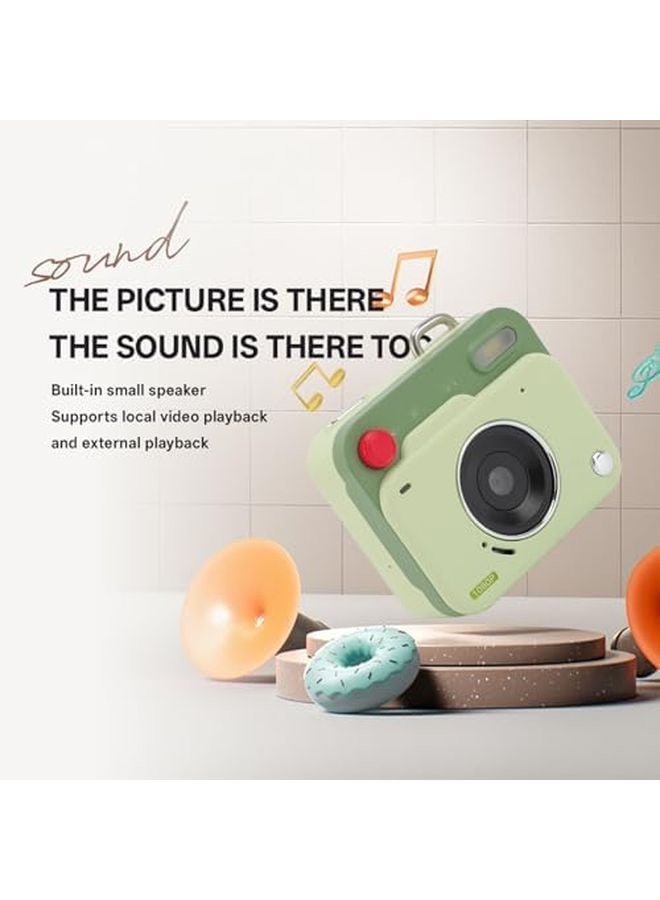 Green Small Digital Camera 1080p 48mp Point Shoot OTG Real Time Sharing Auto Cycle Recording - Image 5