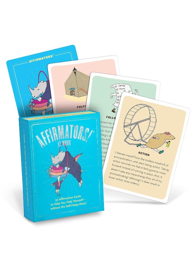 Knock Knock Affirmators! at Work: 50 Affirmation Cards to Help You Help Yourself?without the Self-Helpy-Ness!  - Image 1