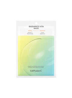 Cell Fusion C Cell Fusion C Radiance Vita Mask 5 EA, Glutathione + Vitamin C + Hyaluronic Acid - Brightening Sheet Mask for Radiant Skin 