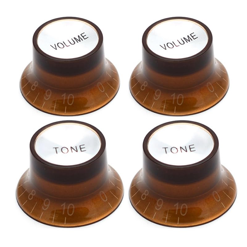 SAPHUE Plastic Top Hat Style 2 Volume and 2 Tone Speed Control Knobs Set for Gibson Les Paul Electric Guitar Replacement - Image 1