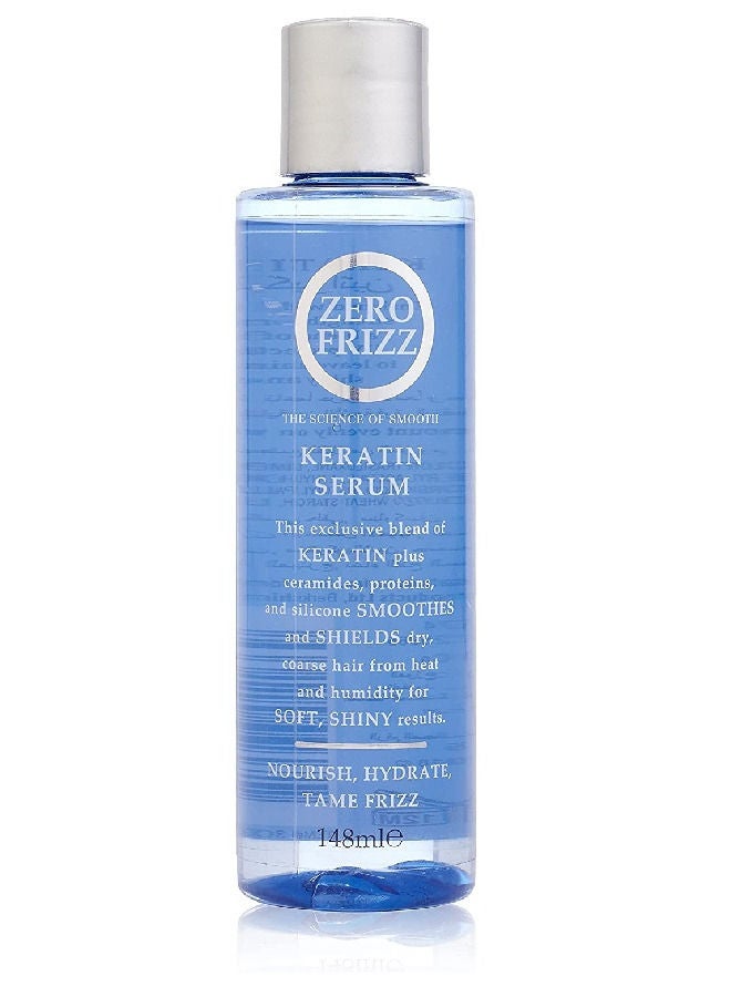 Zero Frizz Keratin Serum For Nourishing And Hydrating Hair 148ml - Image 1