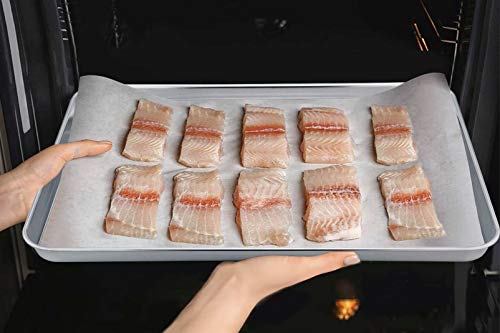 TeamFar Baking Sheet with Cooling Rack, Stainless Steel Half Size Cookie Sheet Pan and Baking Rack Set, 20’’×14’’×1’’, Non Toxic & Rust Free, Thick & Heavy Duty, Mirror Finish & Dishwasher Safe - Image 5