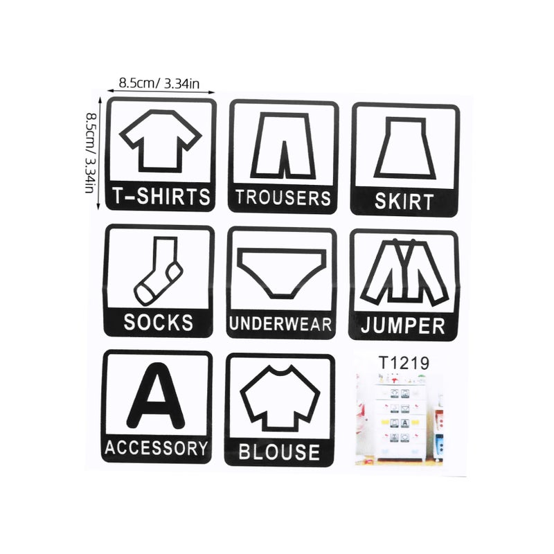 2 Pcs Colorful Closet Organization Labels For Clothes Sorting And Wardrobe Identification - Image 3