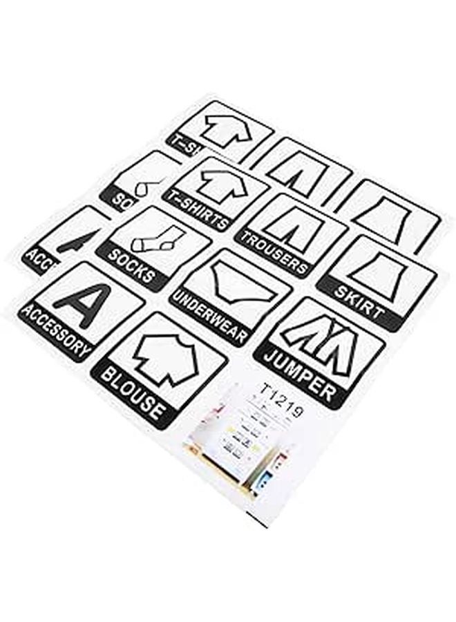 2 Pcs Colorful Closet Organization Labels For Clothes Sorting And Wardrobe Identification - Image 1