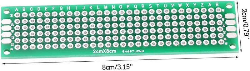 10 قطع من لوحة الدوائر العامة مزدوجة الجوانب مطلية بالقصدير من نوع PCB النموذجي مع ثقوب معالجة بالتدفق للحام اليدوي - Image 2