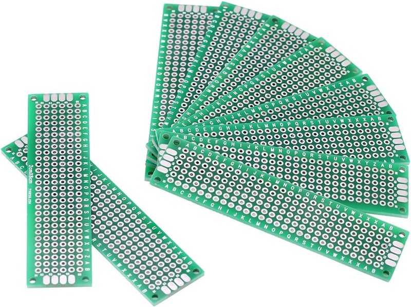 10 قطع من لوحة الدوائر العامة مزدوجة الجوانب مطلية بالقصدير من نوع PCB النموذجي مع ثقوب معالجة بالتدفق للحام اليدوي - Image 5