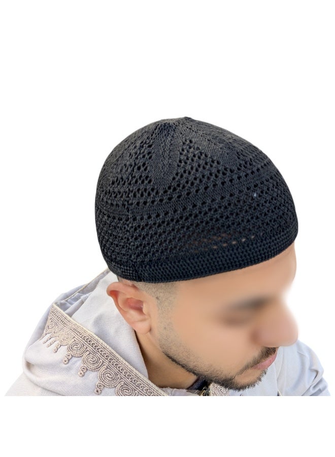 طاقية صلاة تركية من القطن – تصميم إسلامي أنيق مريح للاستخدام اليومي والعبادة - Image 1